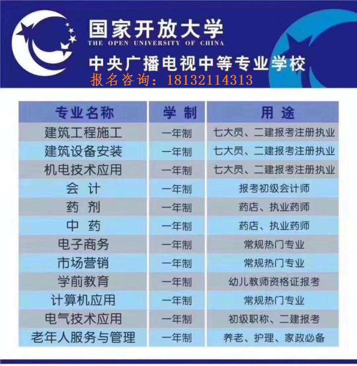 一年制電大中專2021年報(bào)名時(shí)間