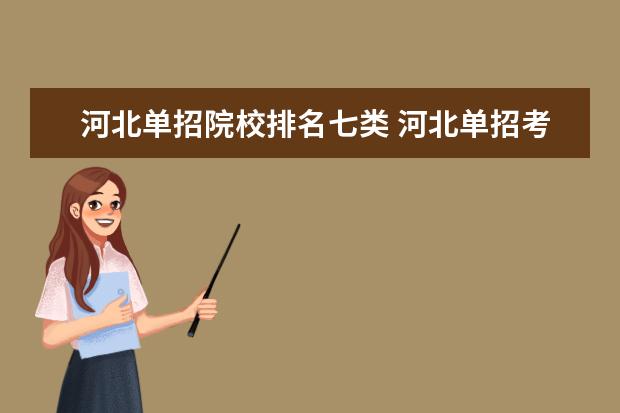 河北單招考試七類招生院校