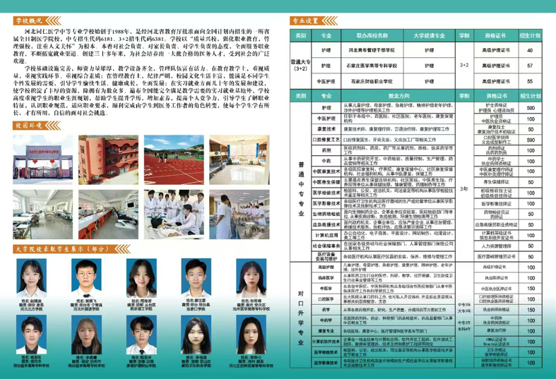 2025年河北同仁醫學中等專業學校護理專業招生計劃